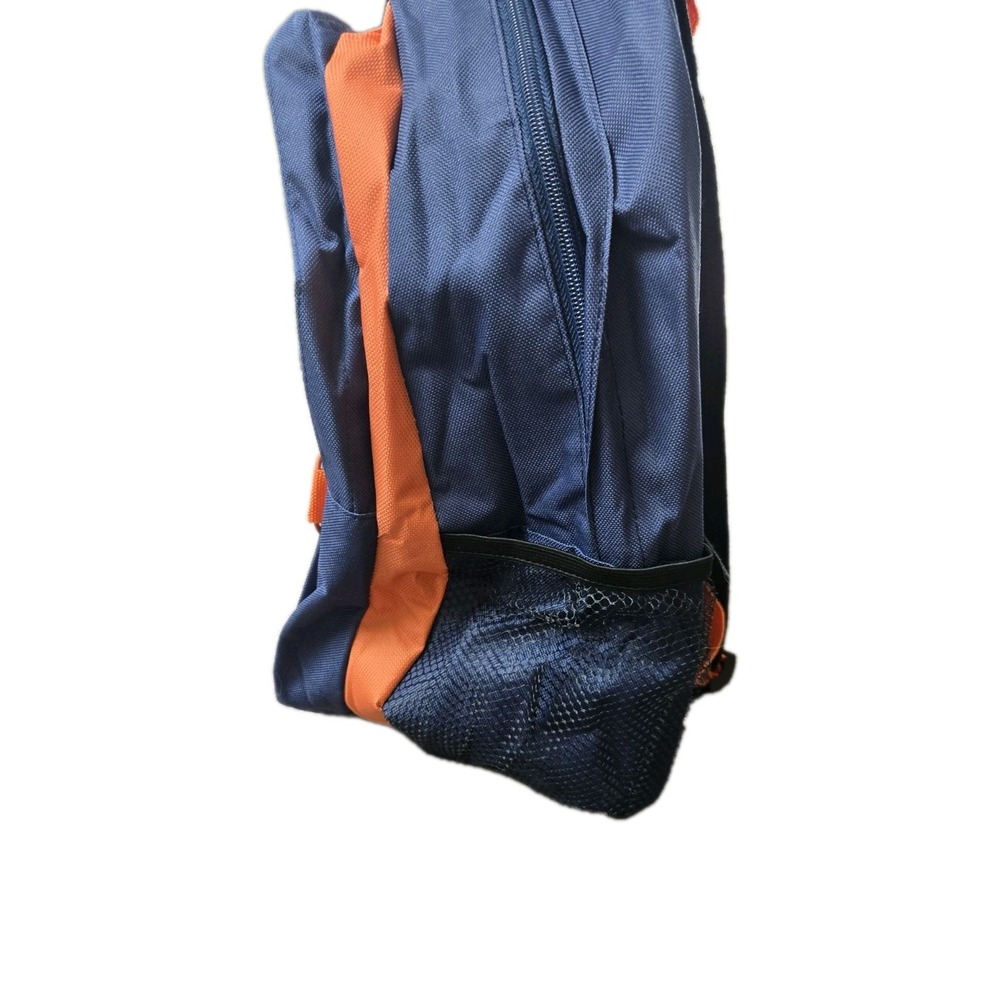17 Inch Kids Orange And Blue Backpack With Side Pockets - Picture 4 of 7